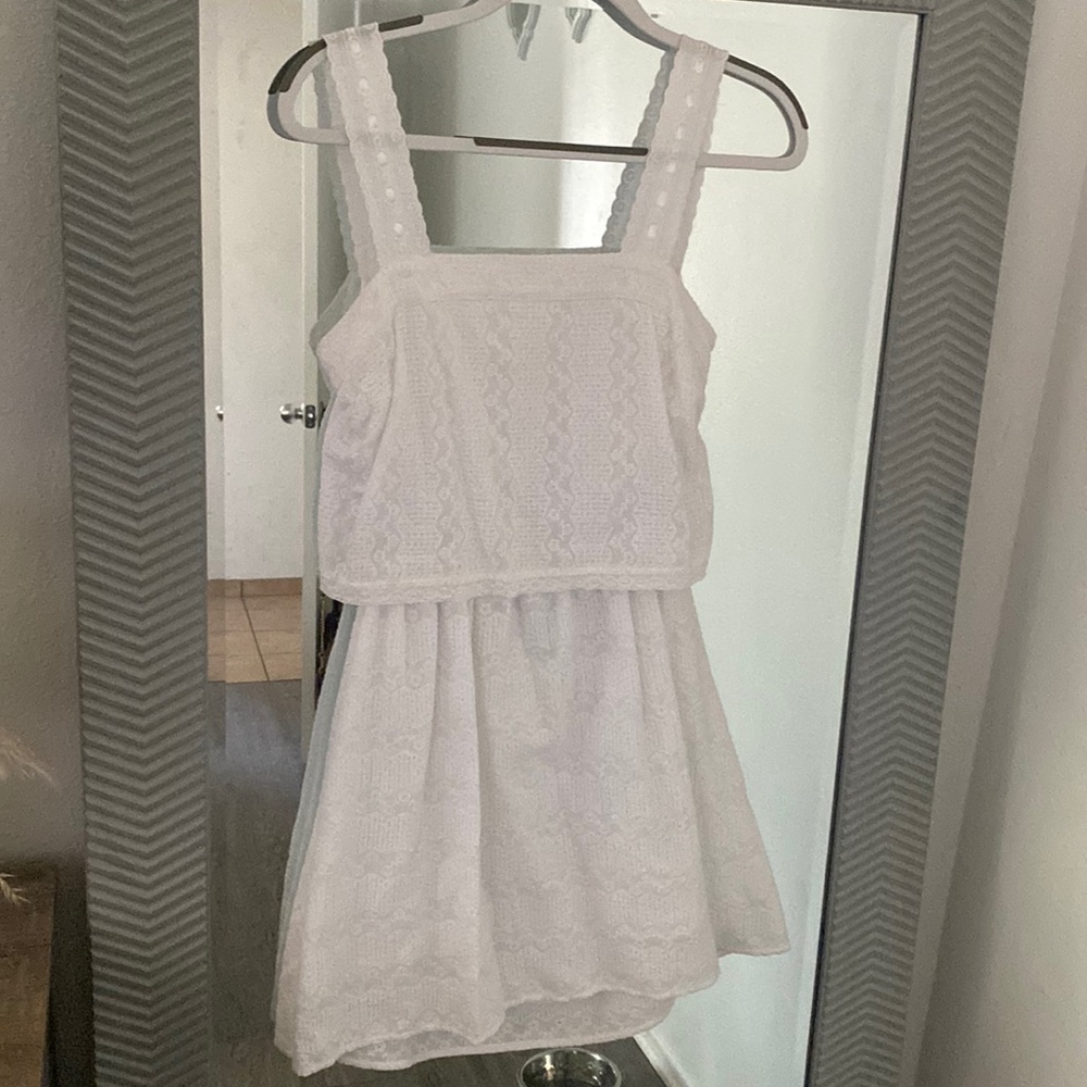 White eyelet dress